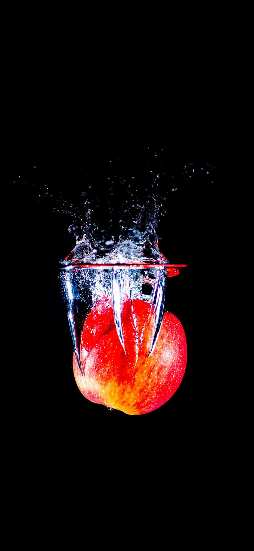 Red Apple Water Splash Pixel 3xl Amoled Background