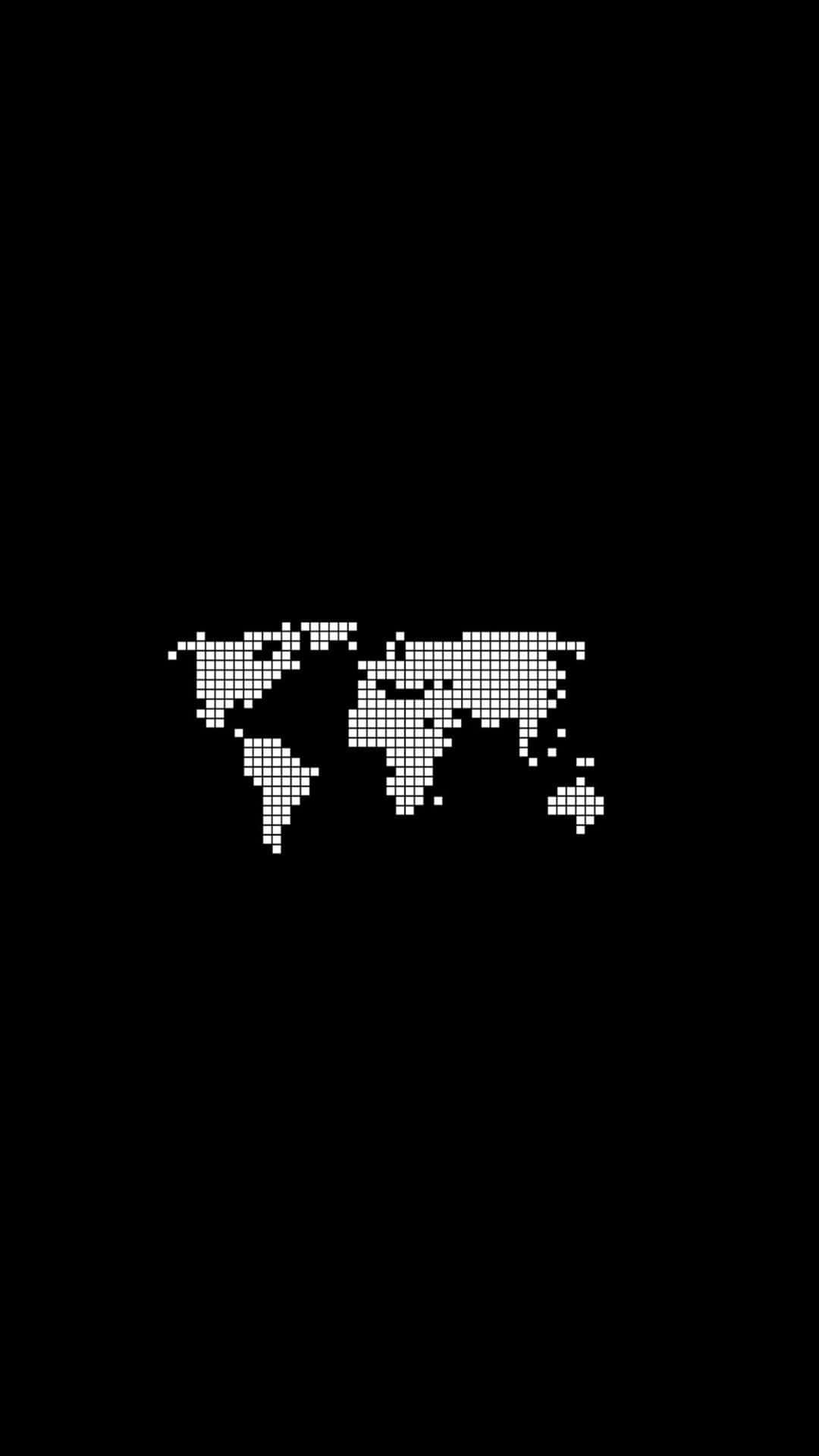 Fondode Pantalla Amoled Del Google Pixel 3xl Con Mapa Del Mundo