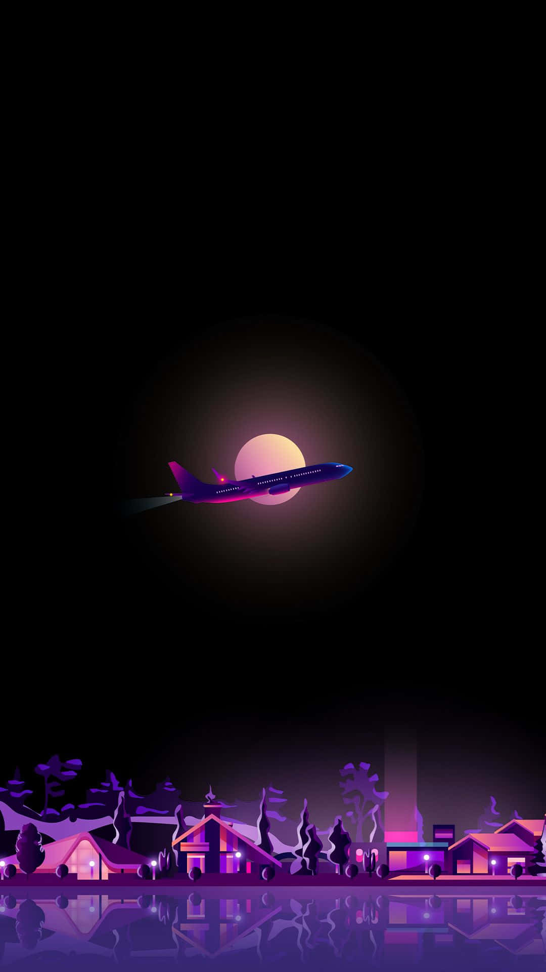 Purple Plane Pixel 3xl Amoled Background