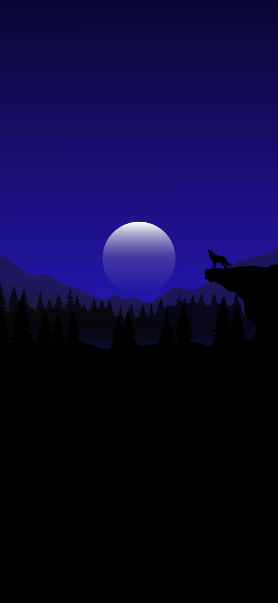 Wolf Moon Pixel 3XL Amoled Background