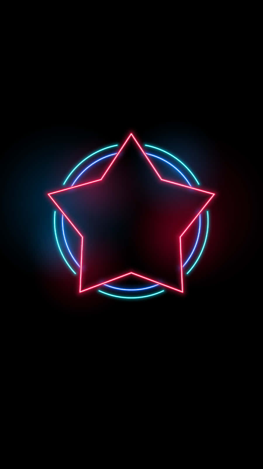 Neon Star Pixel 3xl Amoled Background