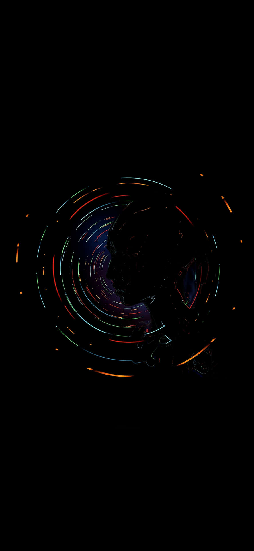 Abstraktegesichtssilhouette Pixel 3xl Amoled Hintergrund
