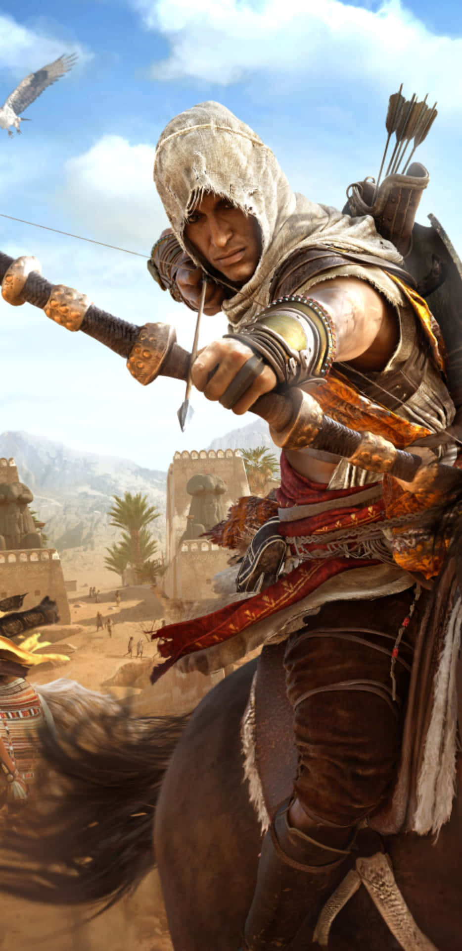 Bayekpixel 3xl Assassin's Creed Origins Bakgrundsbild