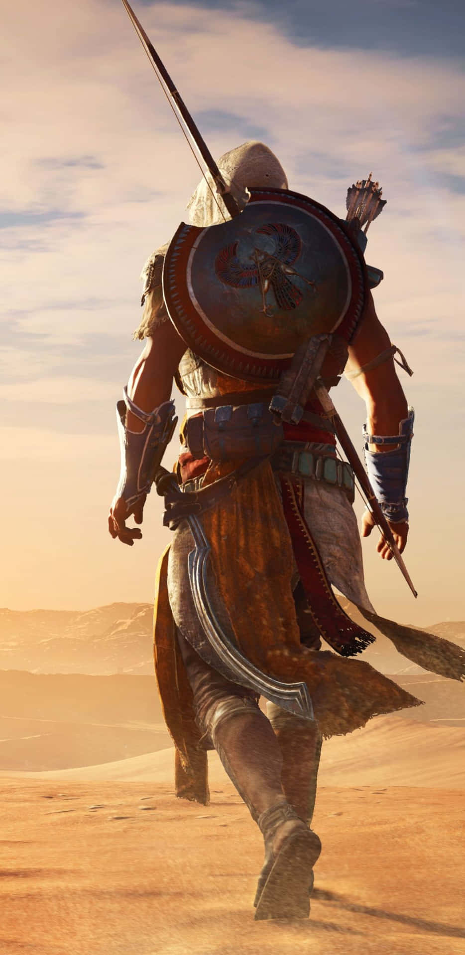 Dettagliintricati Di Assassin's Creed Origins Mostrati Sullo Schermo Del Pixel 3xl.