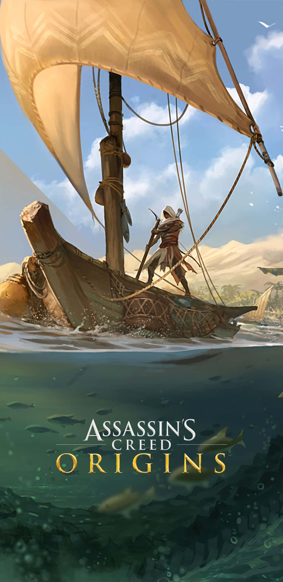 Copertinadel Gioco Pixel 3xl Assassin's Creed Origins Sfondo.