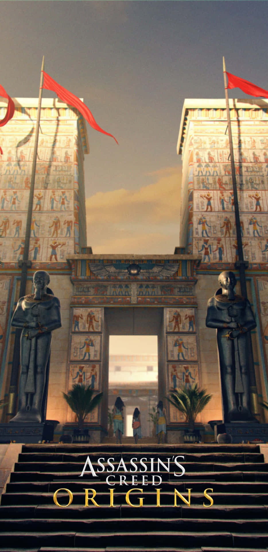 Speletsomslag Pixel 3xl Assassins Creed Origins Bakgrundsbild