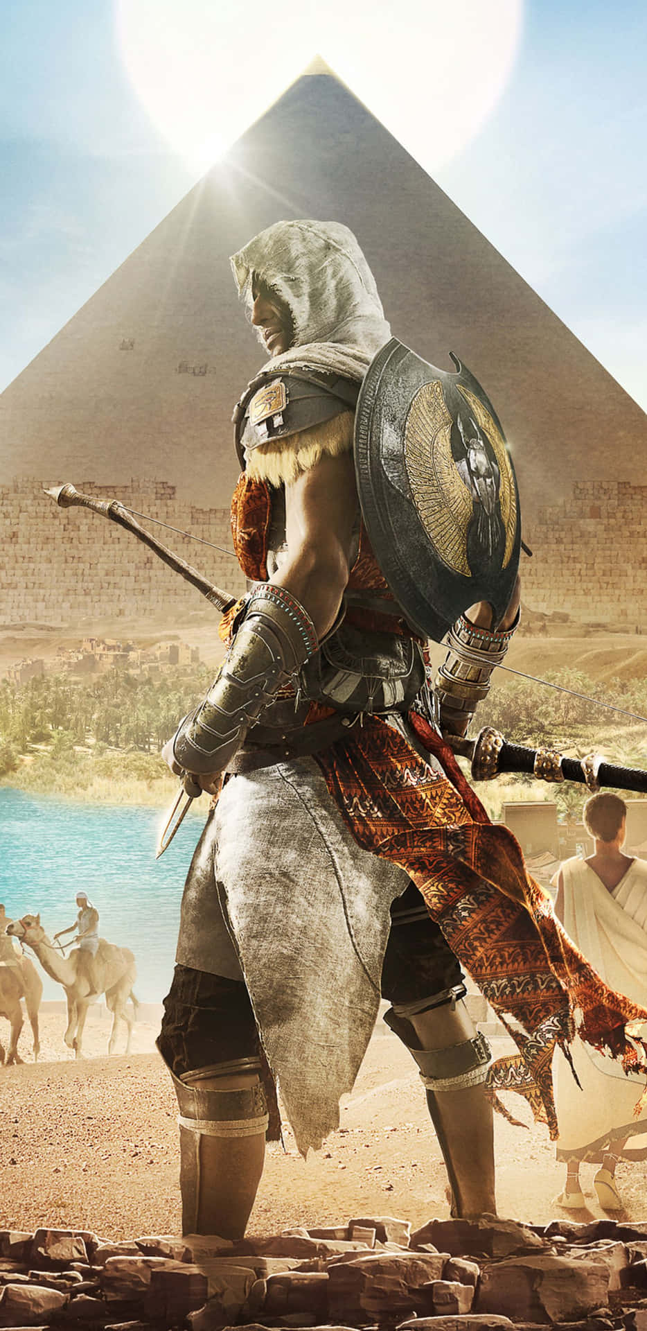 Fondode Pantalla De Bayek En El Pixel 3xl De Assassin's Creed Origins.