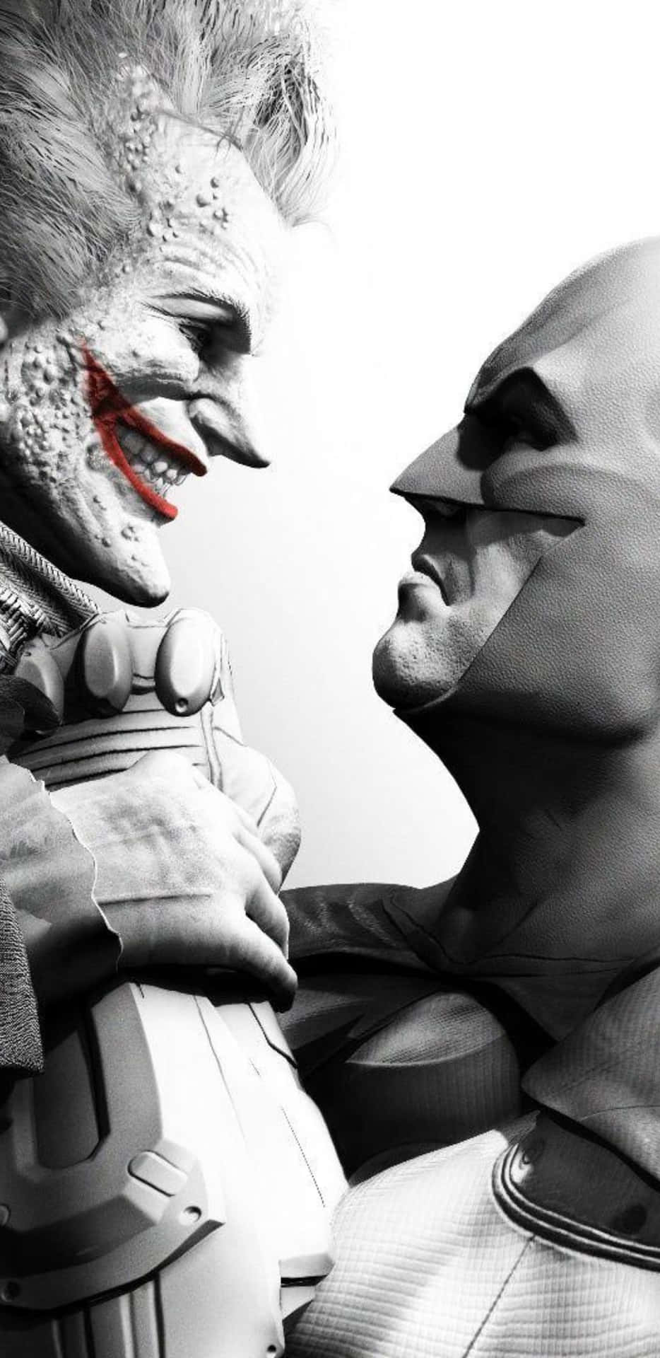Batman And Joker In A Black And White Image
