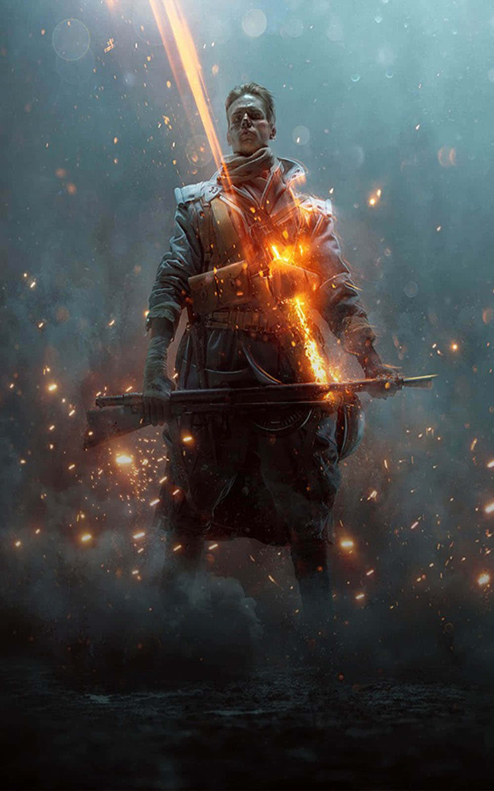 Pixel3 Xl Hintergrundbild: Soldat Hält Sein Gewehr In Battlefield 1.