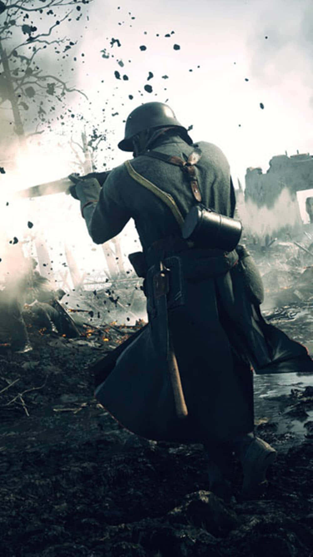 Pixel3xl Hintergrundbild - Soldat Inmitten Eines Kampfes In Battlefield 1.