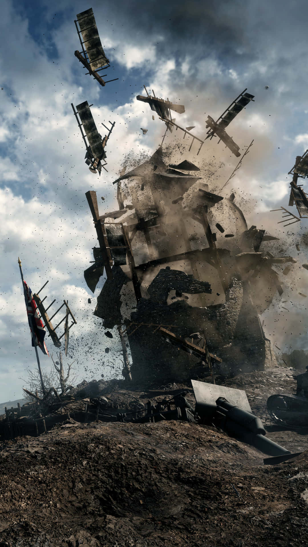Pixel3xl Sfondo Battlefield 1 Nave Che Viene Distrutta.