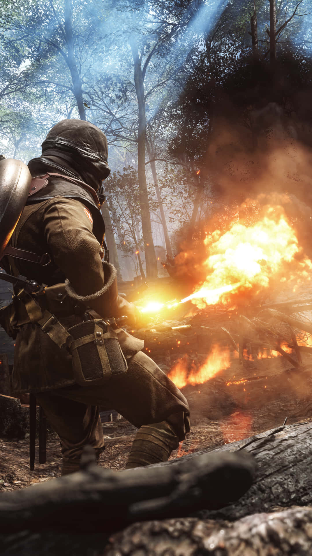 Pixel3xl Hintergrundbild Soldat Mit Einem Flammenwerfer - Battlefield 1