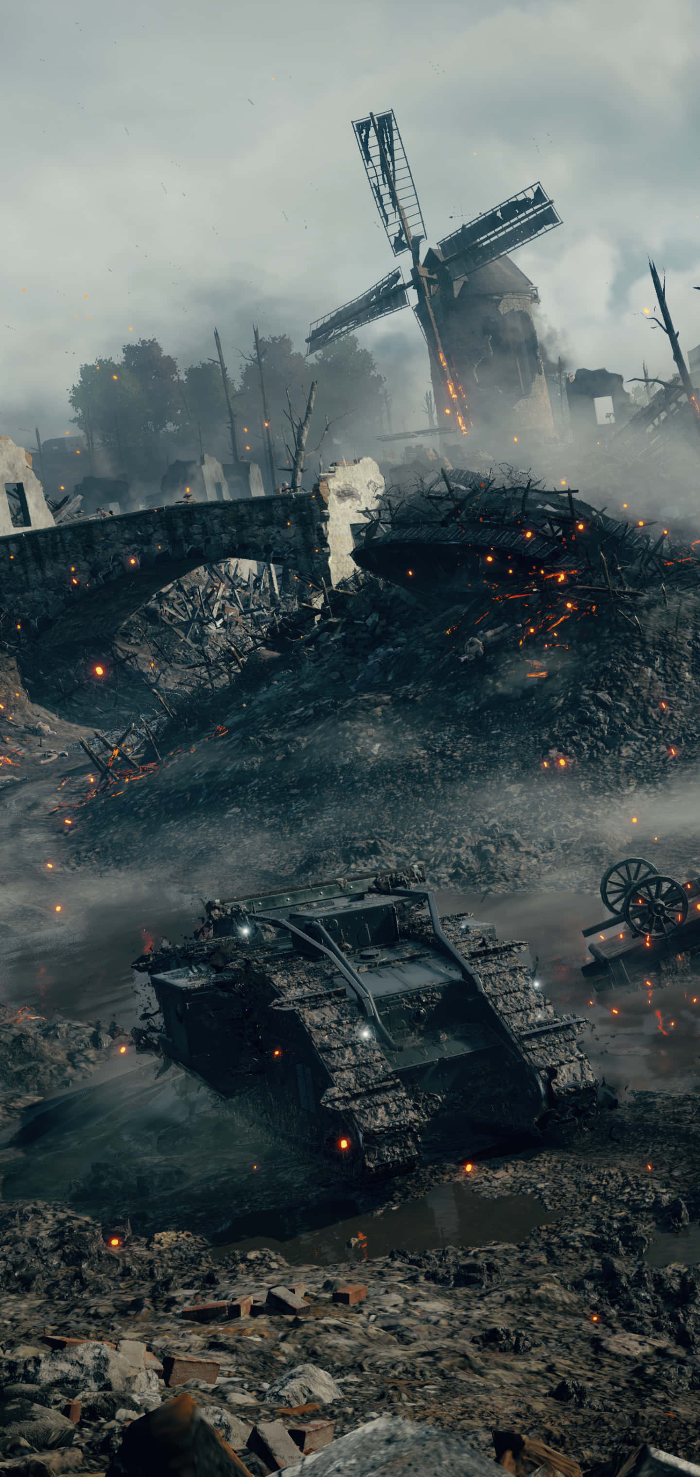 Pixel3xl Hintergrundbild Battlefield 1 Panzer In Raucherfüllter Umgebung