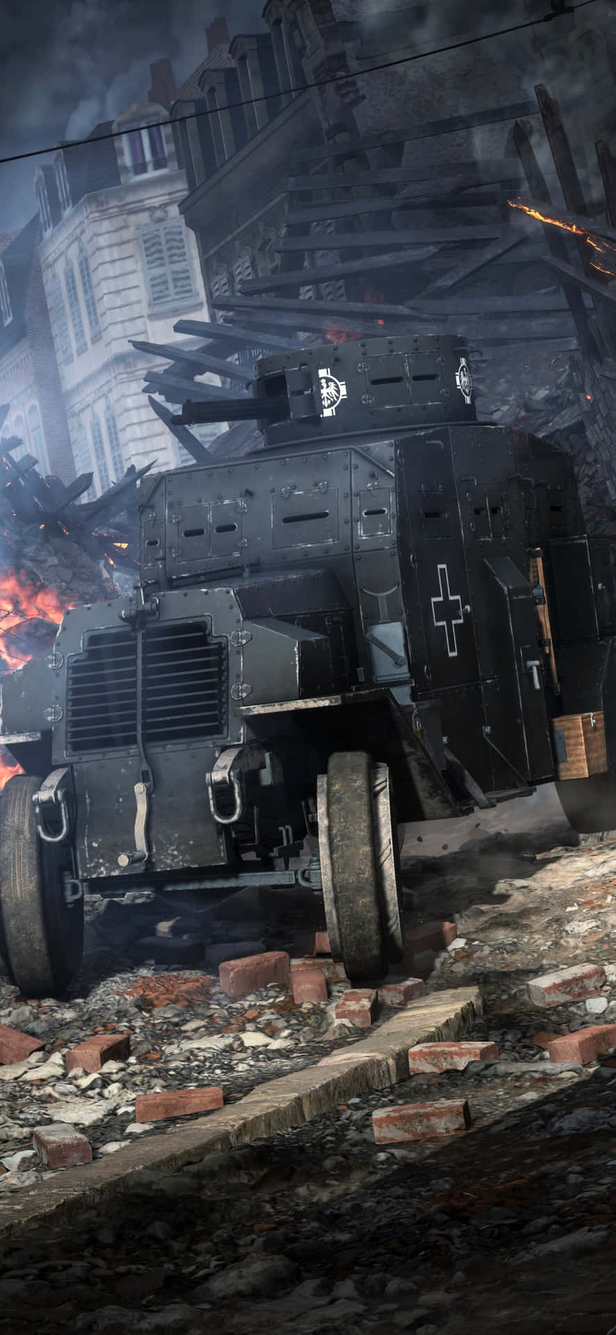 Pixel 3xl Battlefield 1 Baggrund Tysk Panseret Køretøj