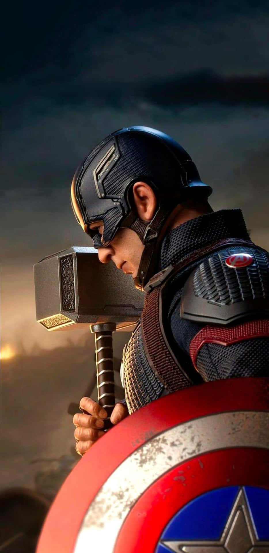 Fondode Pantalla De Capitán América Del Pixel 3 Xl De Avengers Endgame.