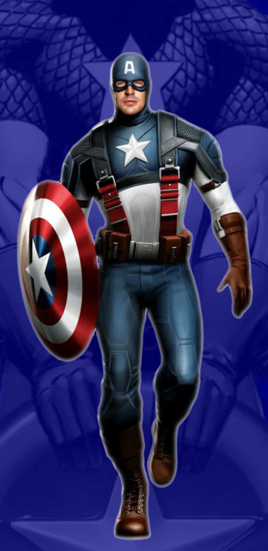 Fondode Pantalla De Ilustración De Arte De Capitán América Para Pixel 3 Xl.