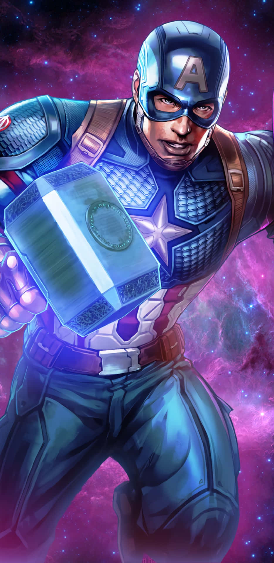 Pixel 3xl Captain America Baggrund Illustration Kunst