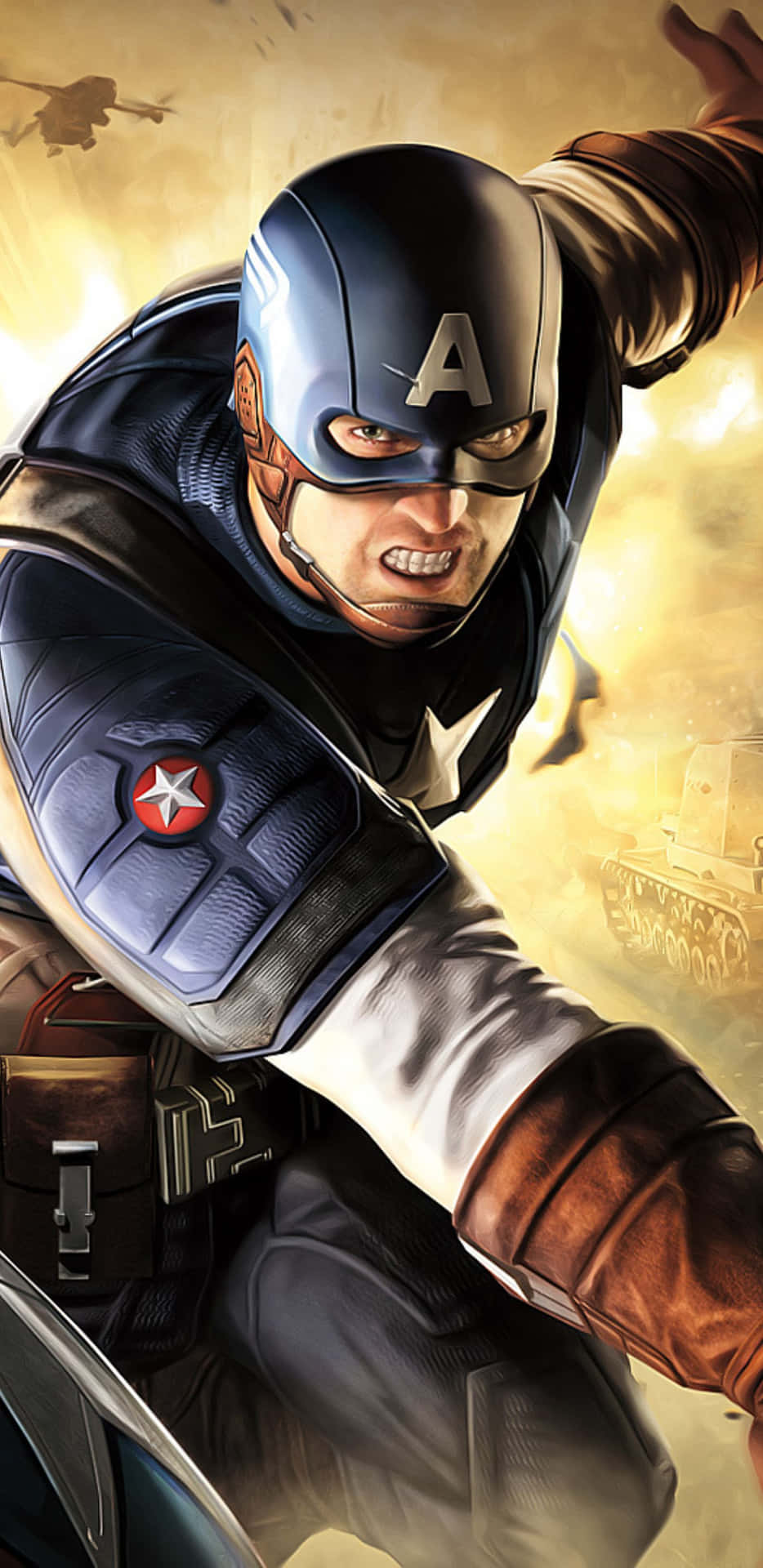 Fondode Pantalla De Capitán América Para Pixel 3xl, Inspirado En El Juego De Super Soldier.