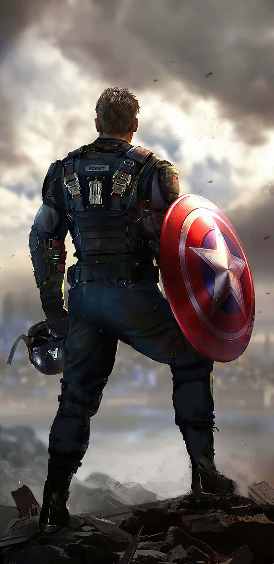 Fondode Pantalla De Captain America En Pixel 3xl Del Juego Marvel's Avengers