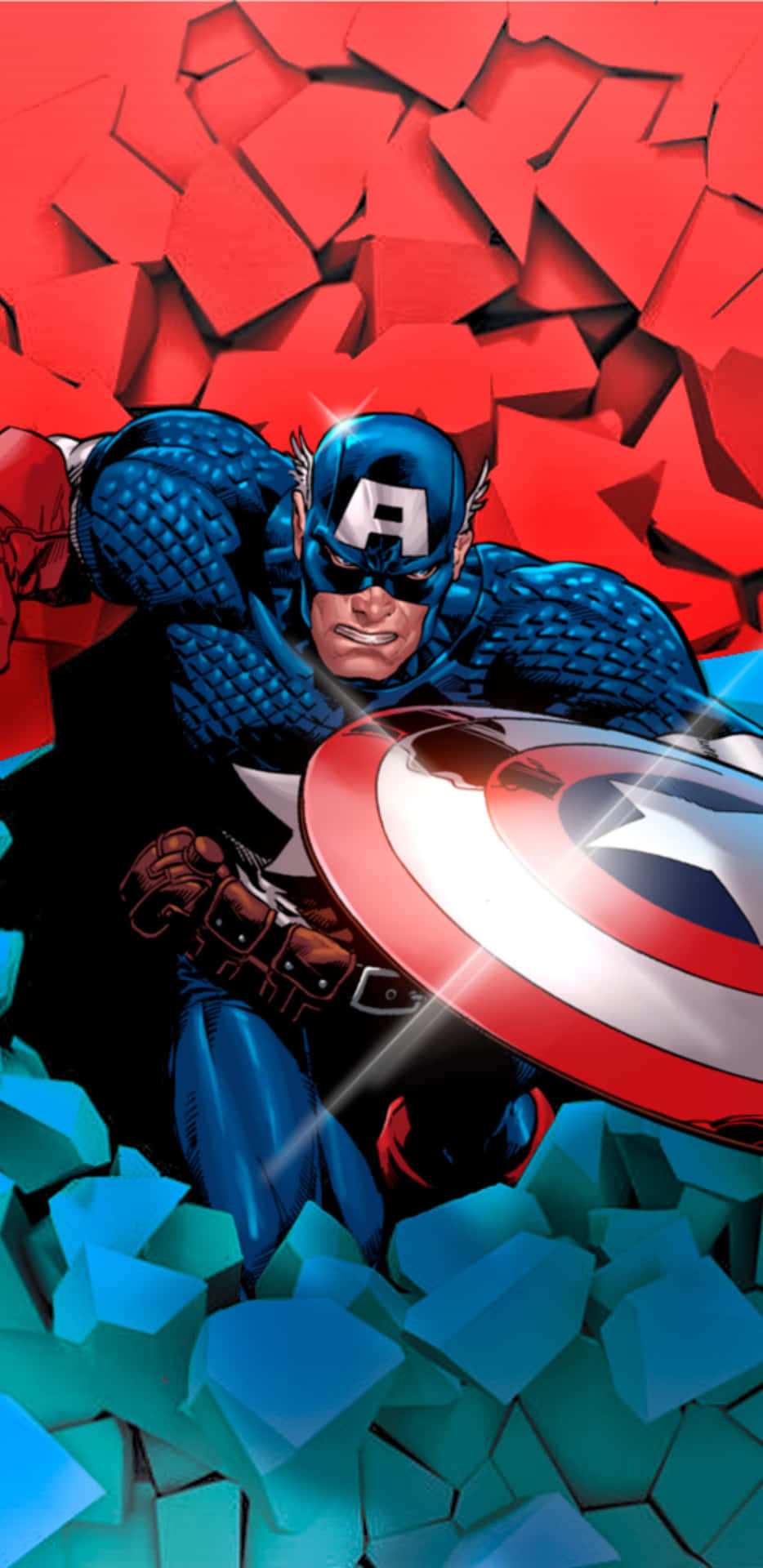Pixel 3xl Captain America Baggrund Comic Art
