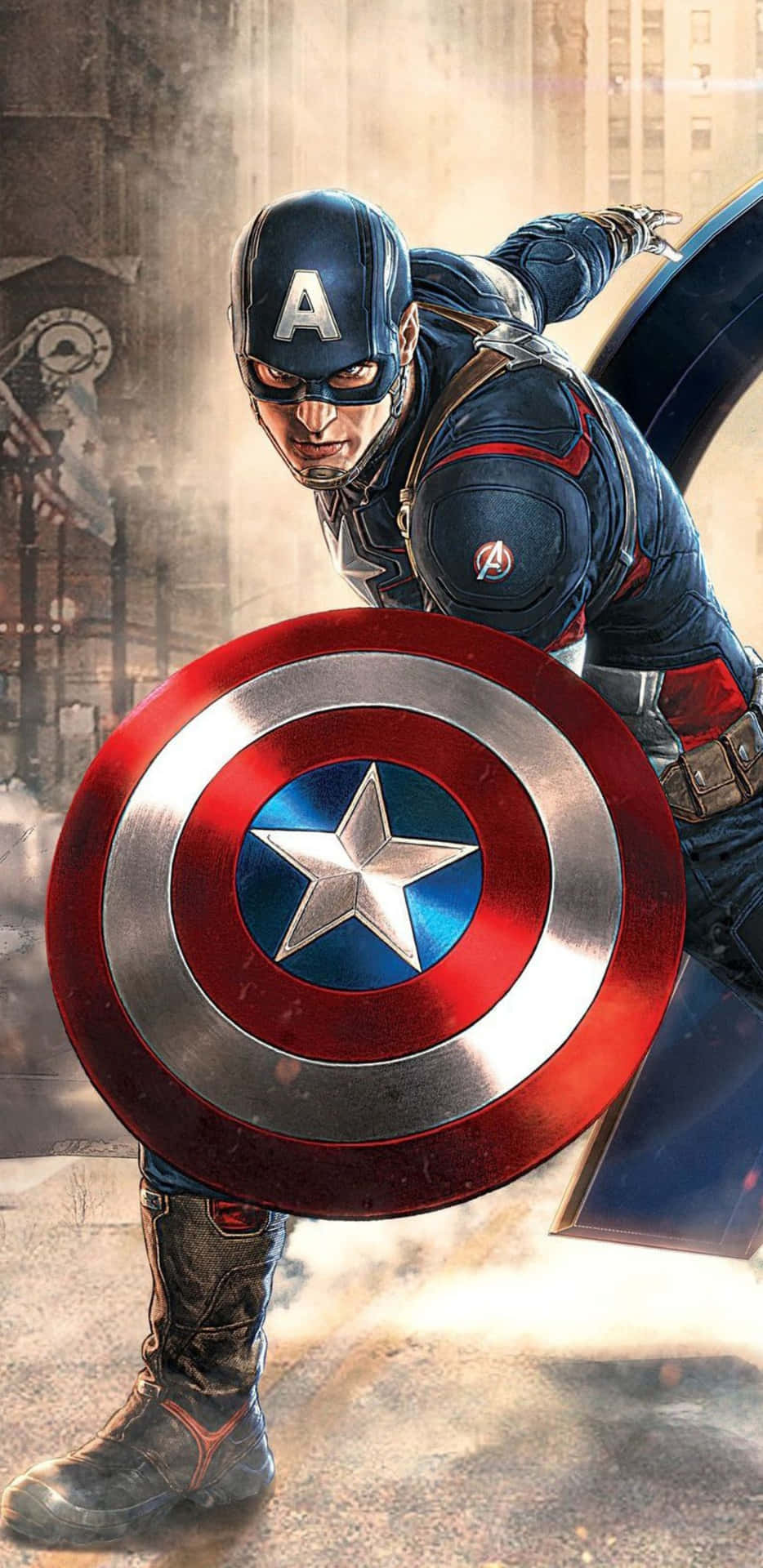 Pixel 3xl Captain America Baggrund Chris Evans Wallpaper