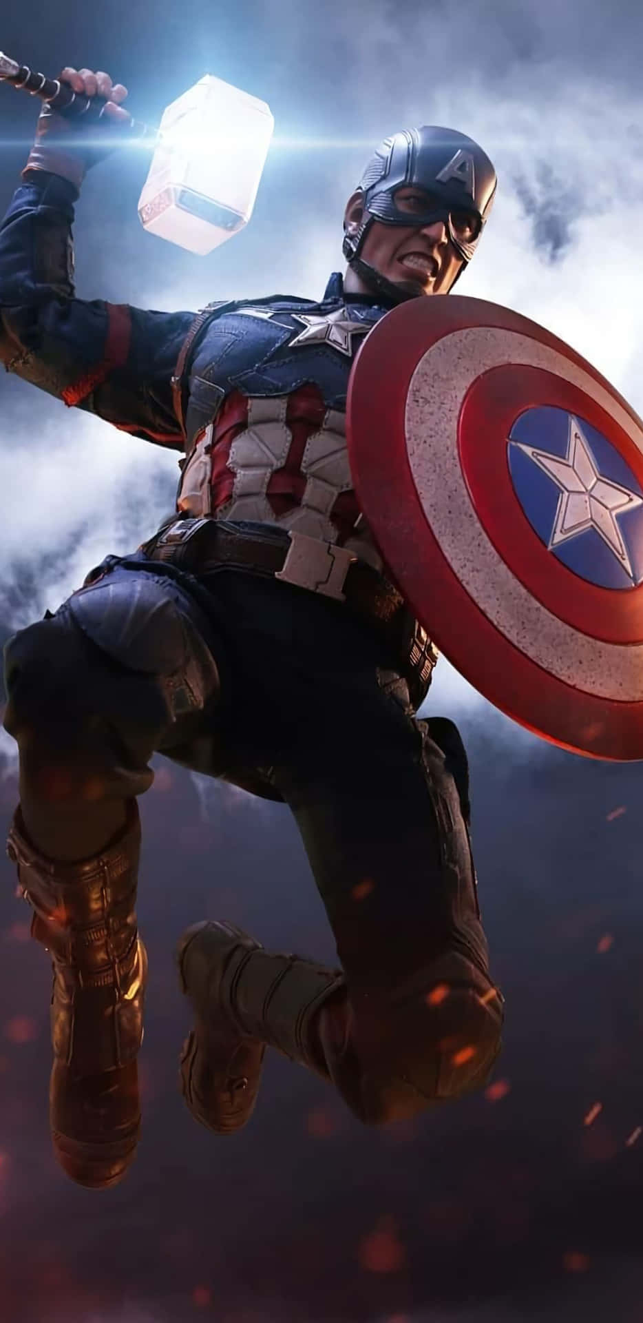 Pixel 3xl Captain America Baggrund Avengers Endgame Tapet
