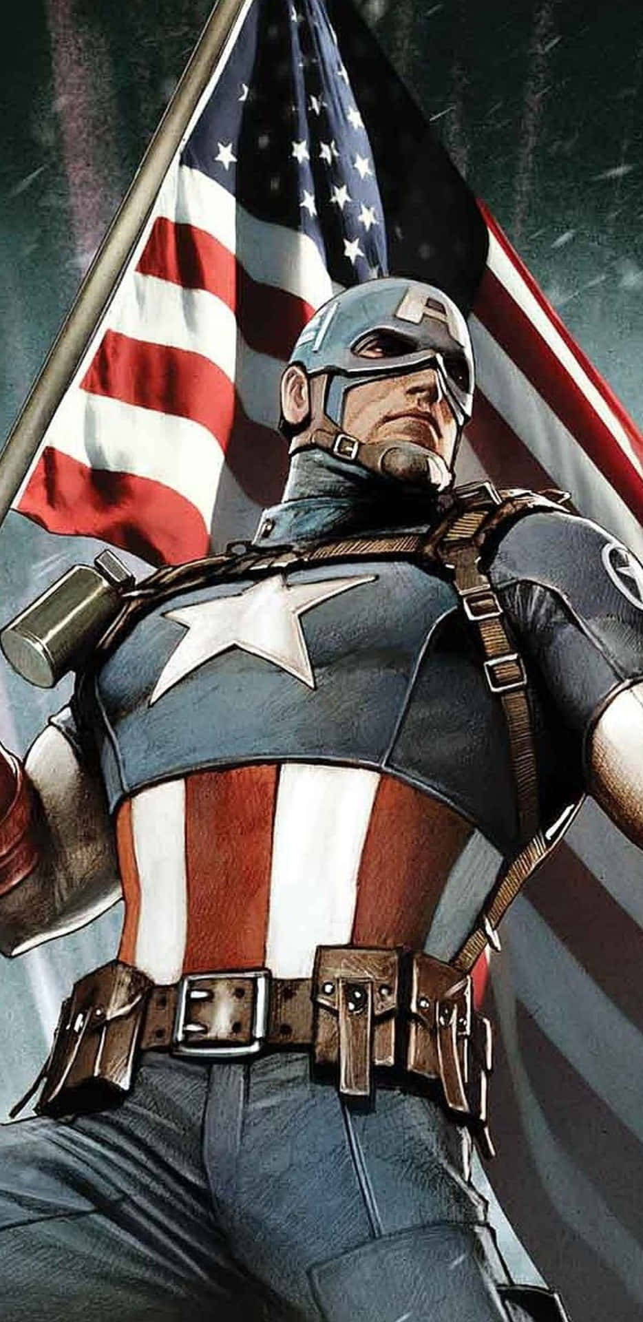 Sfondopixel 3xl Di Captain America A Tema Fumetto