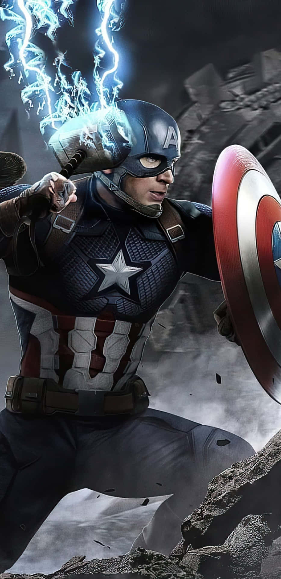 Pixel 3xl Captain America baggrund Avengers Endgame