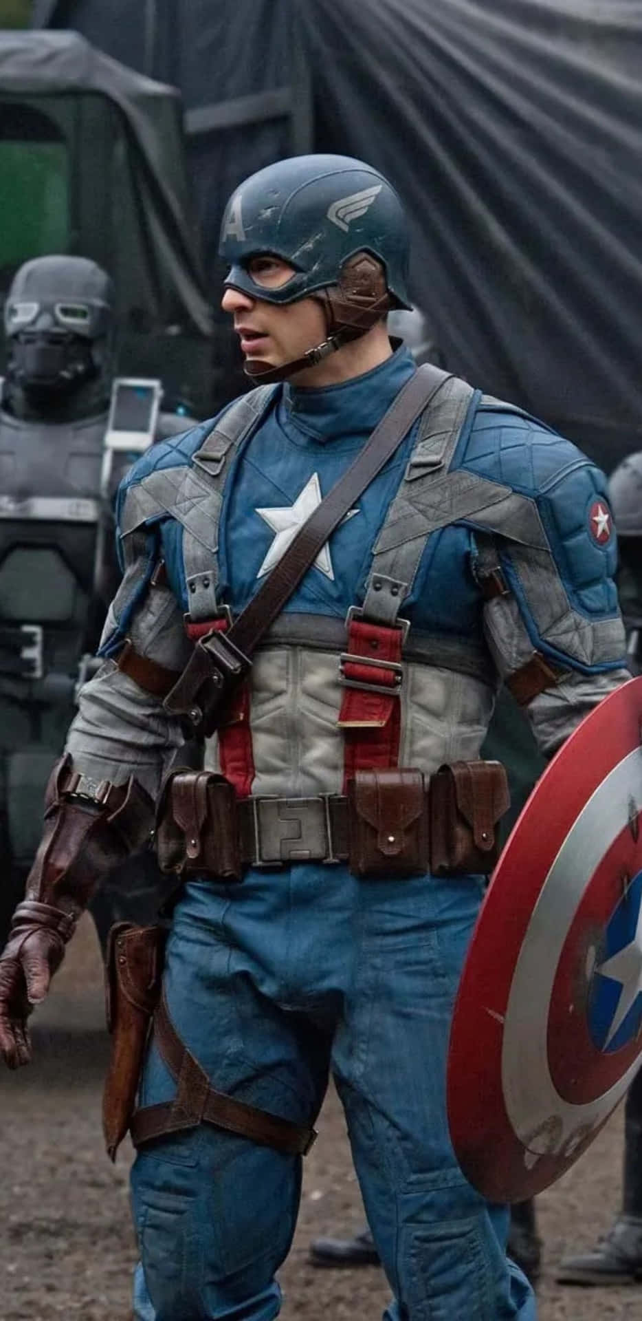 Pixel3xl Bakgrundsbild Med Captain America Från Captain America: The First Avenger.