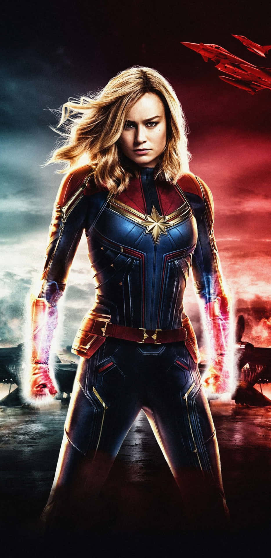 Pixel 3xl Captain Marvel Background Different Side Background