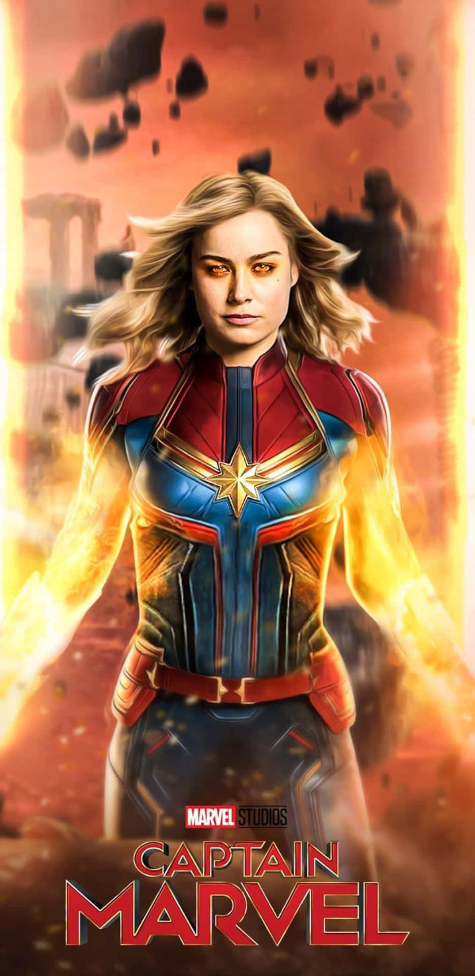 Pixel 3xl Captain Marvel Background Poster Background