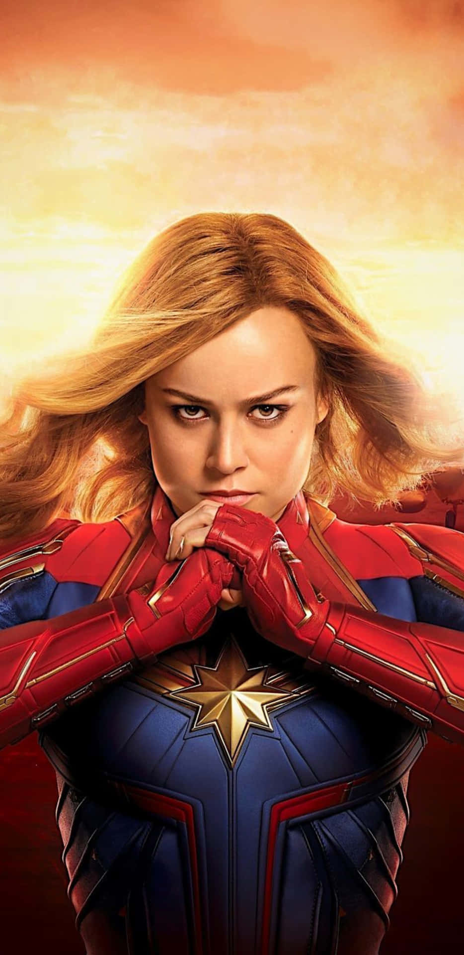 Pixel 3xl Captain Marvel Background Clenched Fist Background