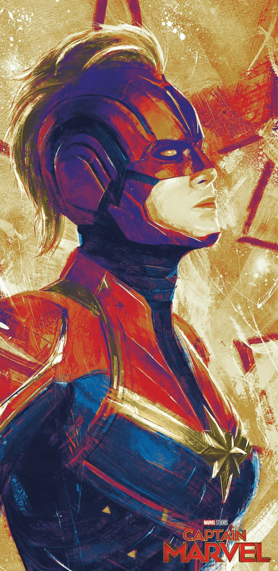 Pixel 3xl Captain Marvel Background Side Profile Background
