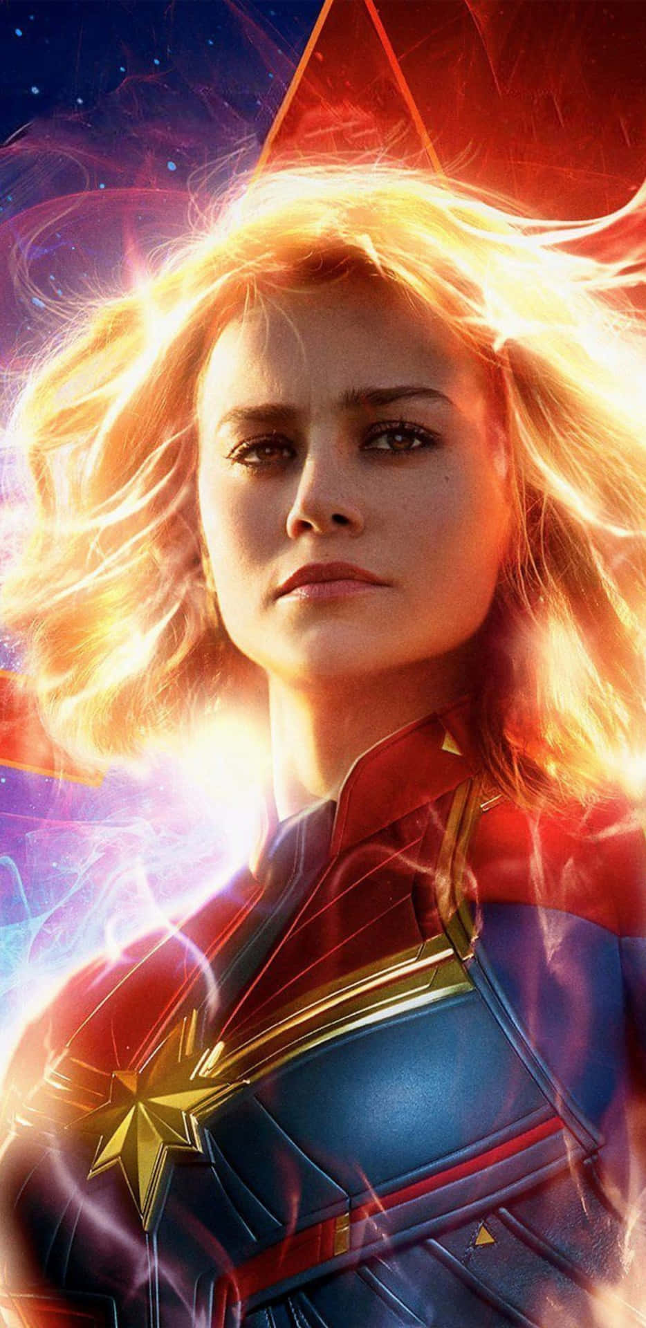 Pixel 3xl Captain Marvel Background Glowing Hair Background