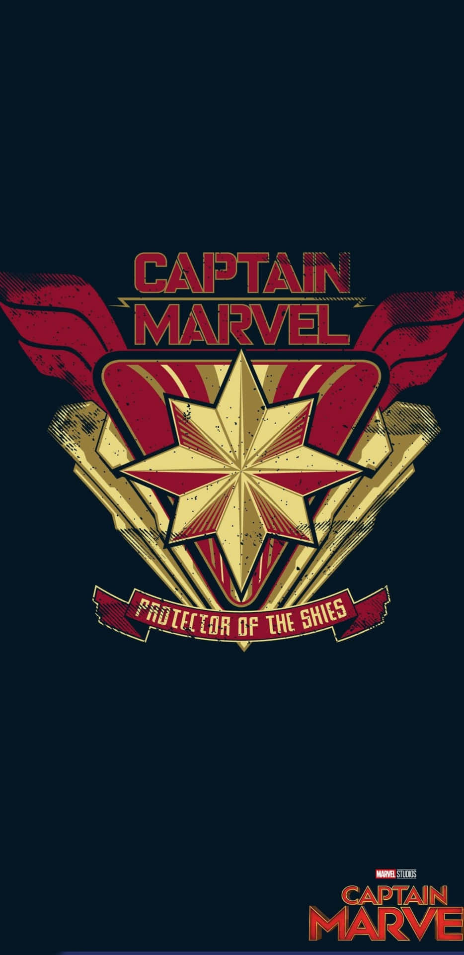 Symbol In Pixel 3xl Captain Marvel Background