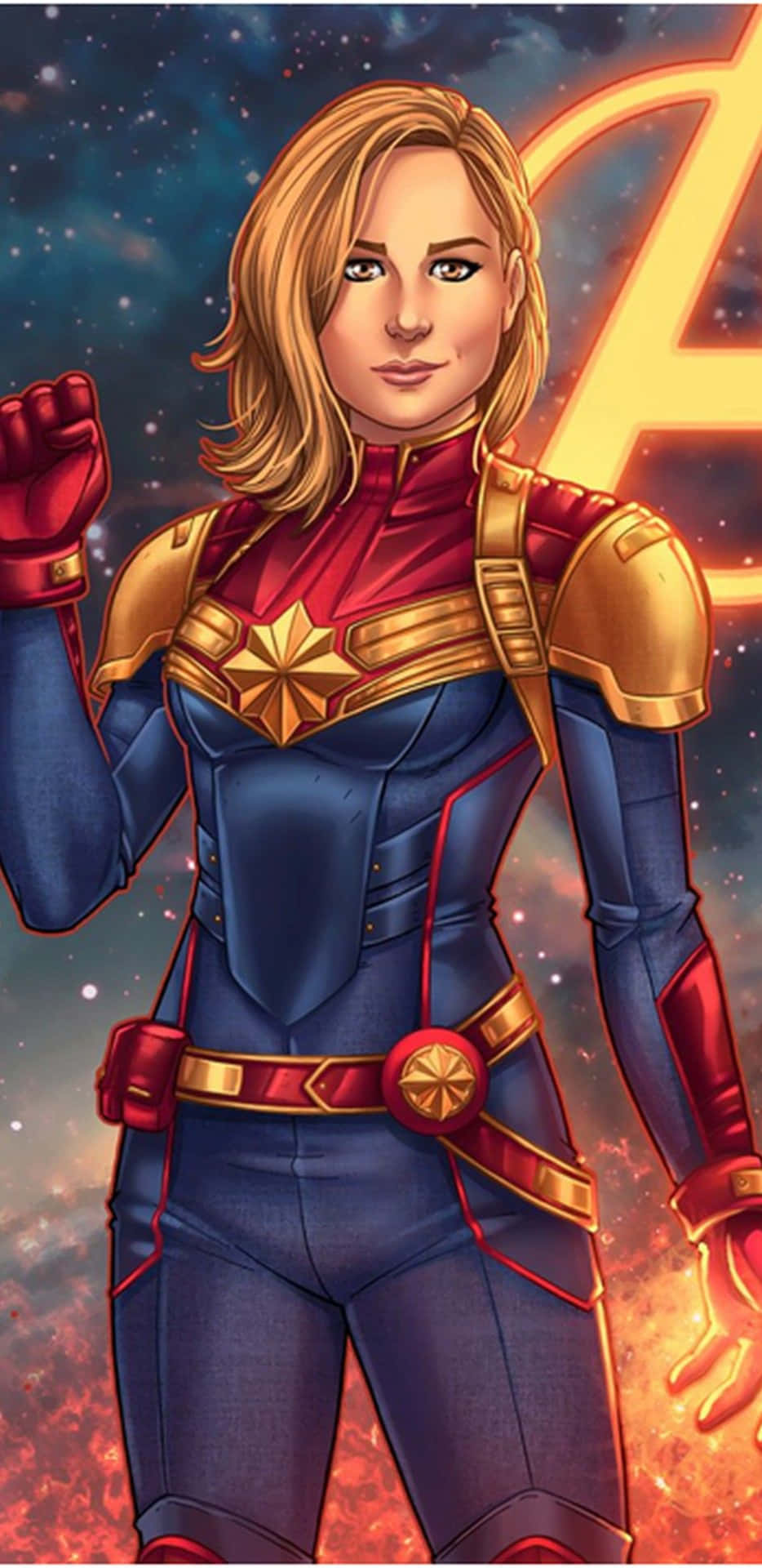 Pixel 3xl Captain Marvel Background Fanart Background