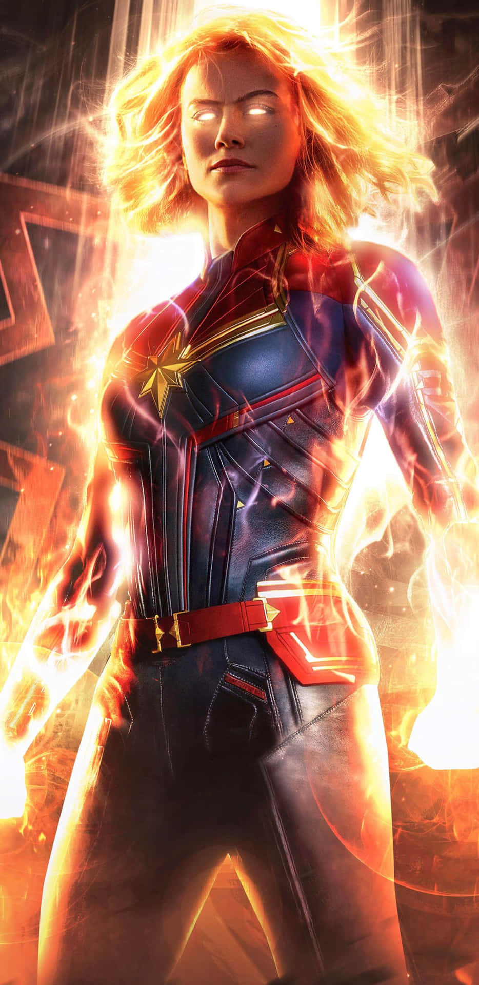 Pixel 3xl Captain Marvel Background Powerful Glow Background