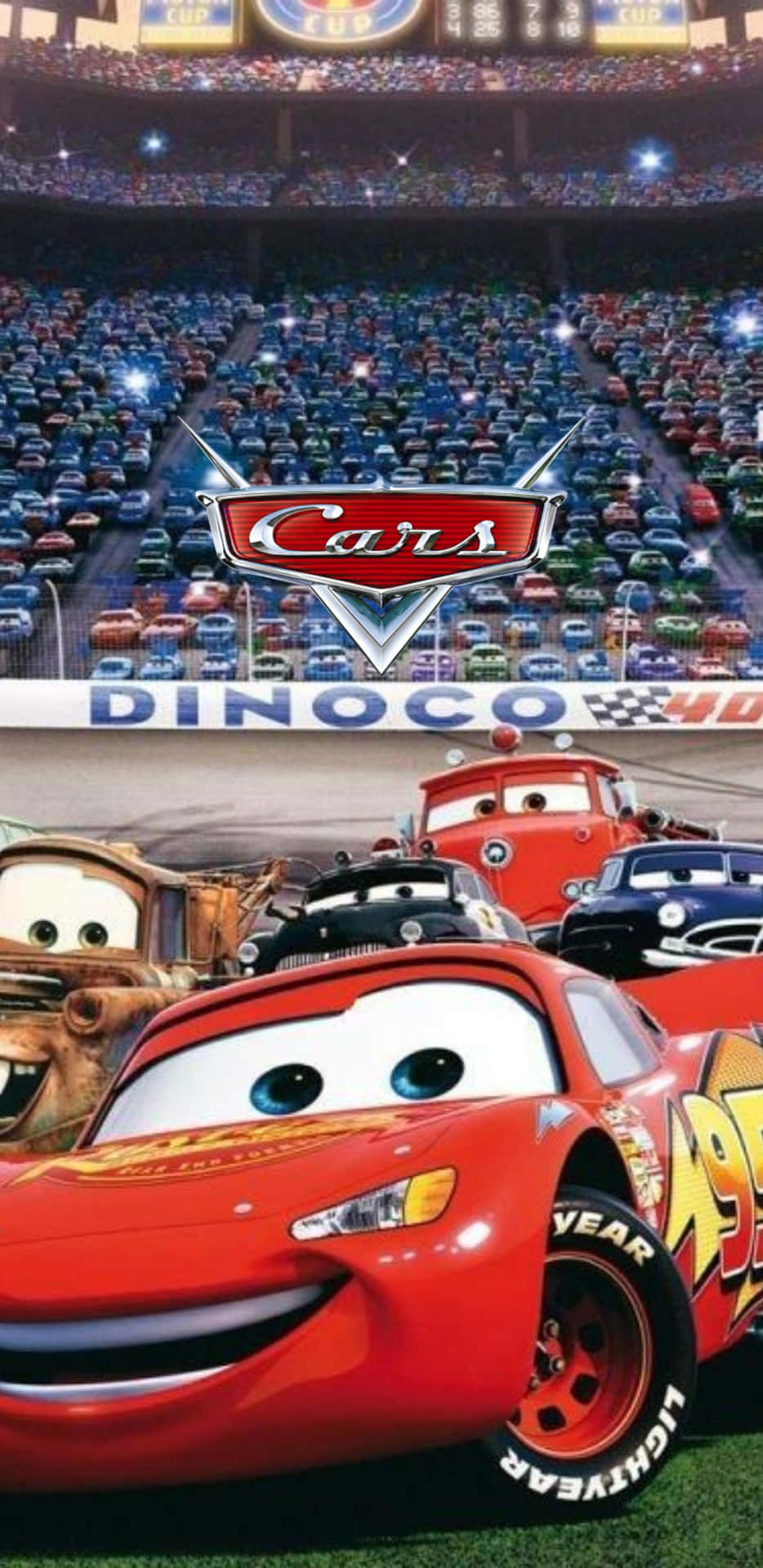 Disney Cars In A Stadium