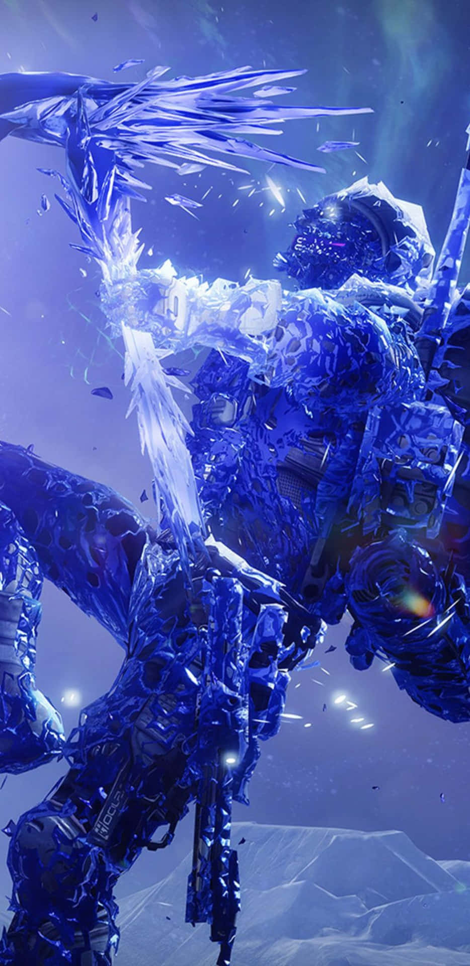 Sfondopixel 3xl Di Destiny 2 Con Il Personaggio Congelato