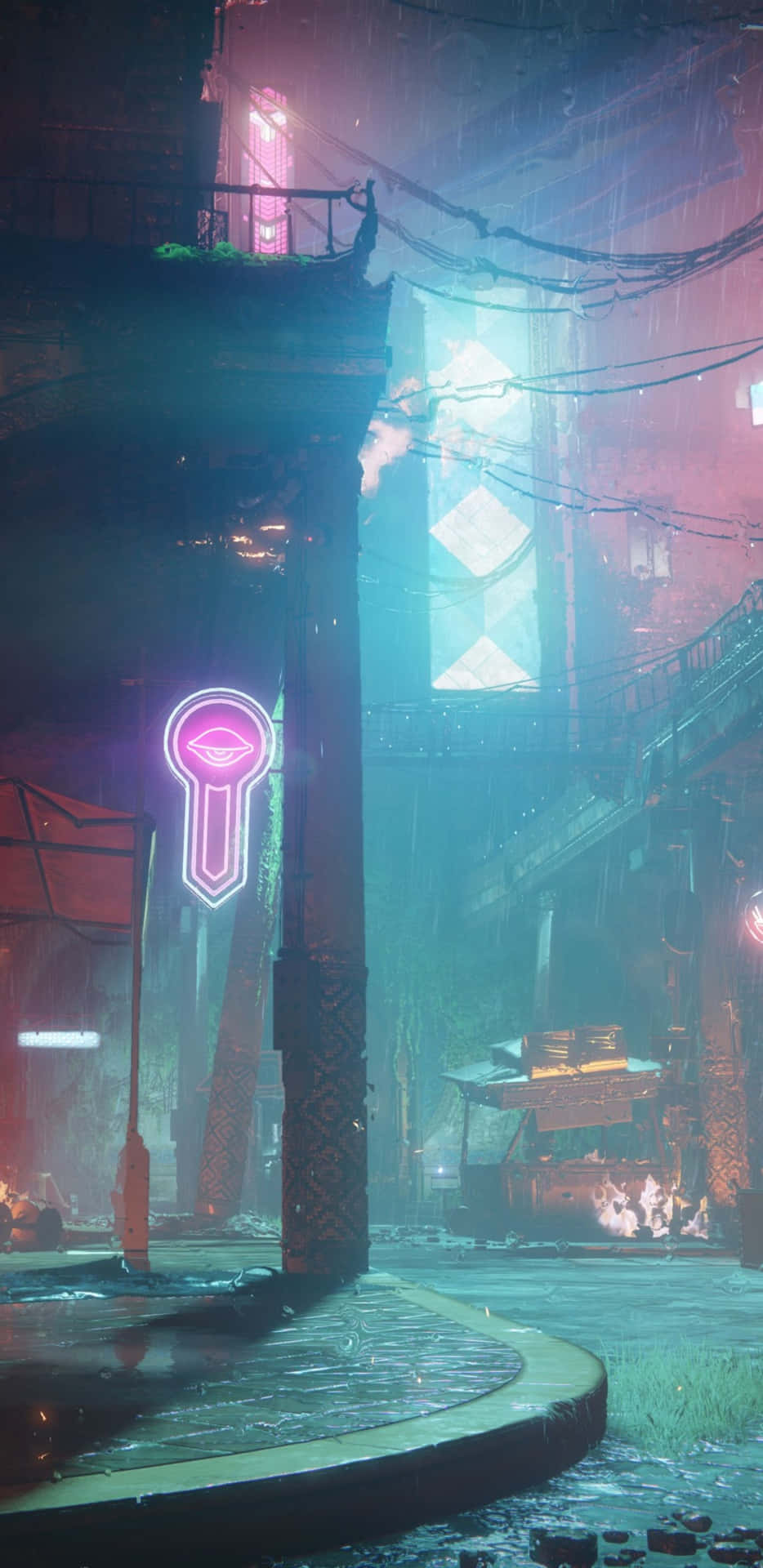Pixel 3xl Destiny 2 Background And Cyberpunk Alley