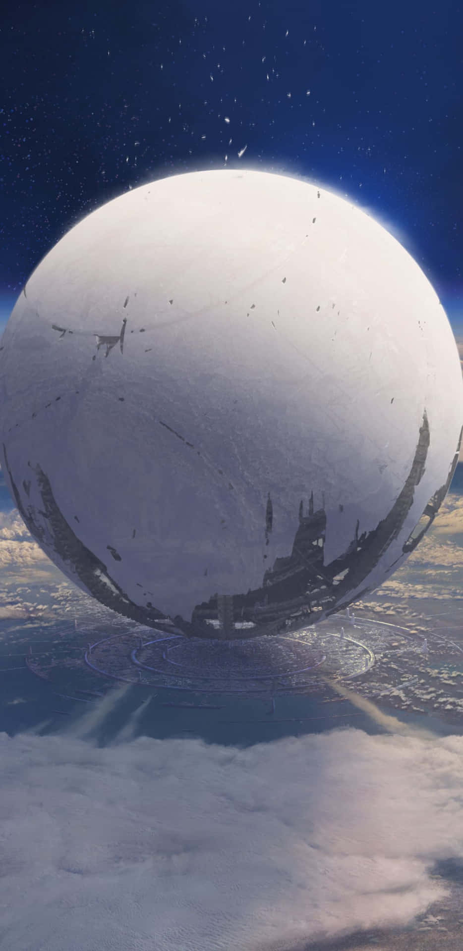 Pixel3xl Destiny 2 Bakgrundsbild Och Glänsande Sfär