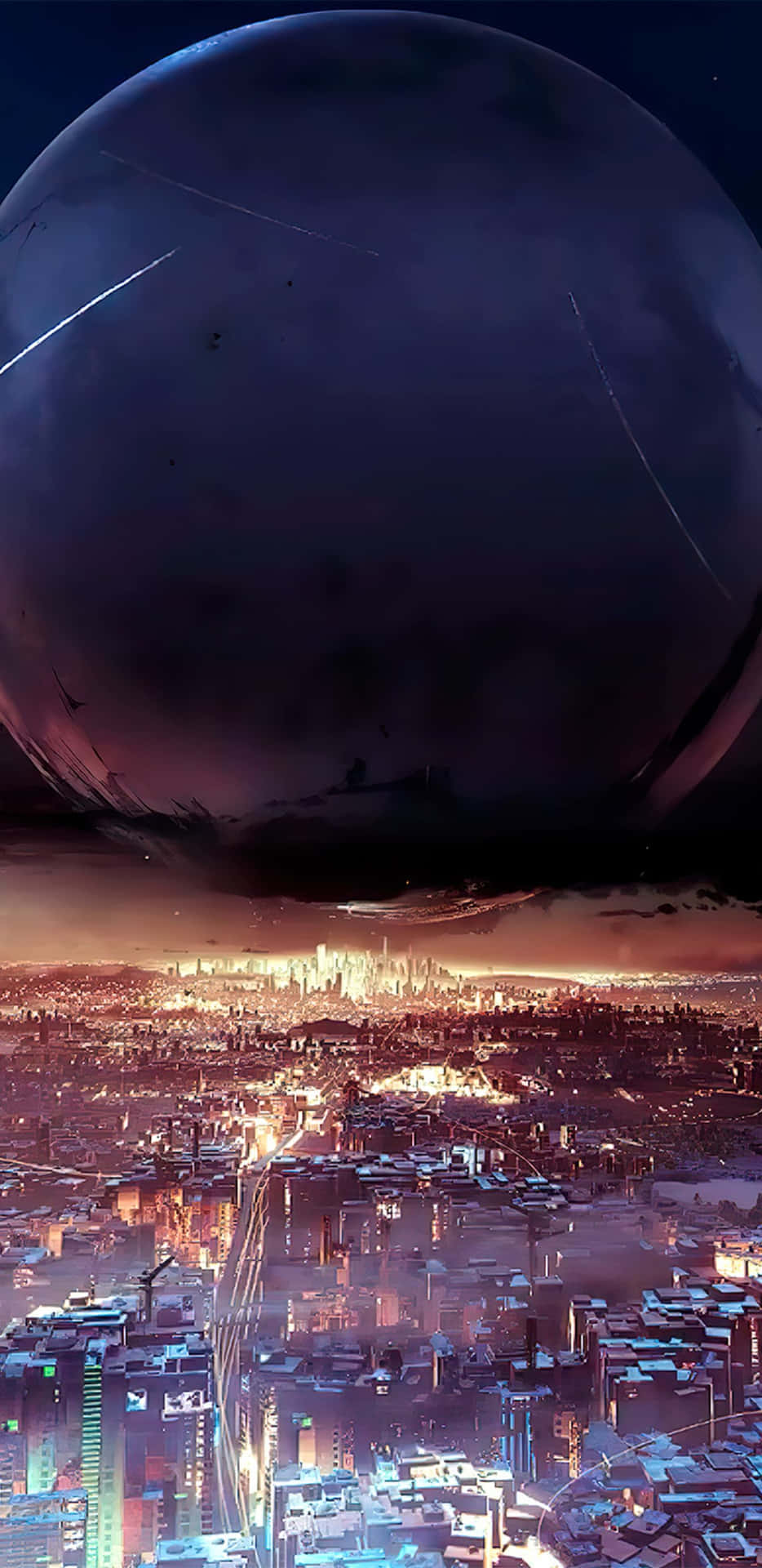 Pixel 3xl Destiny 2 Background Sphere Above City Background