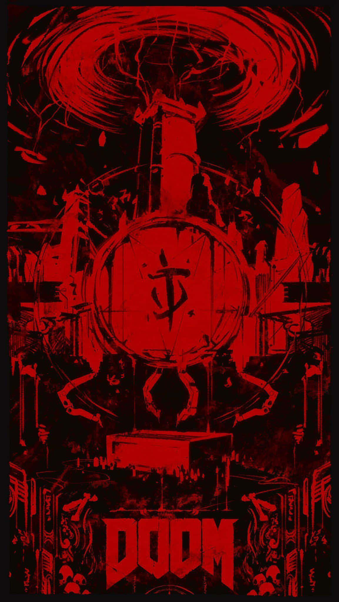 Rotesporträt Pixel 3xl Doom Eternal Hintergrund