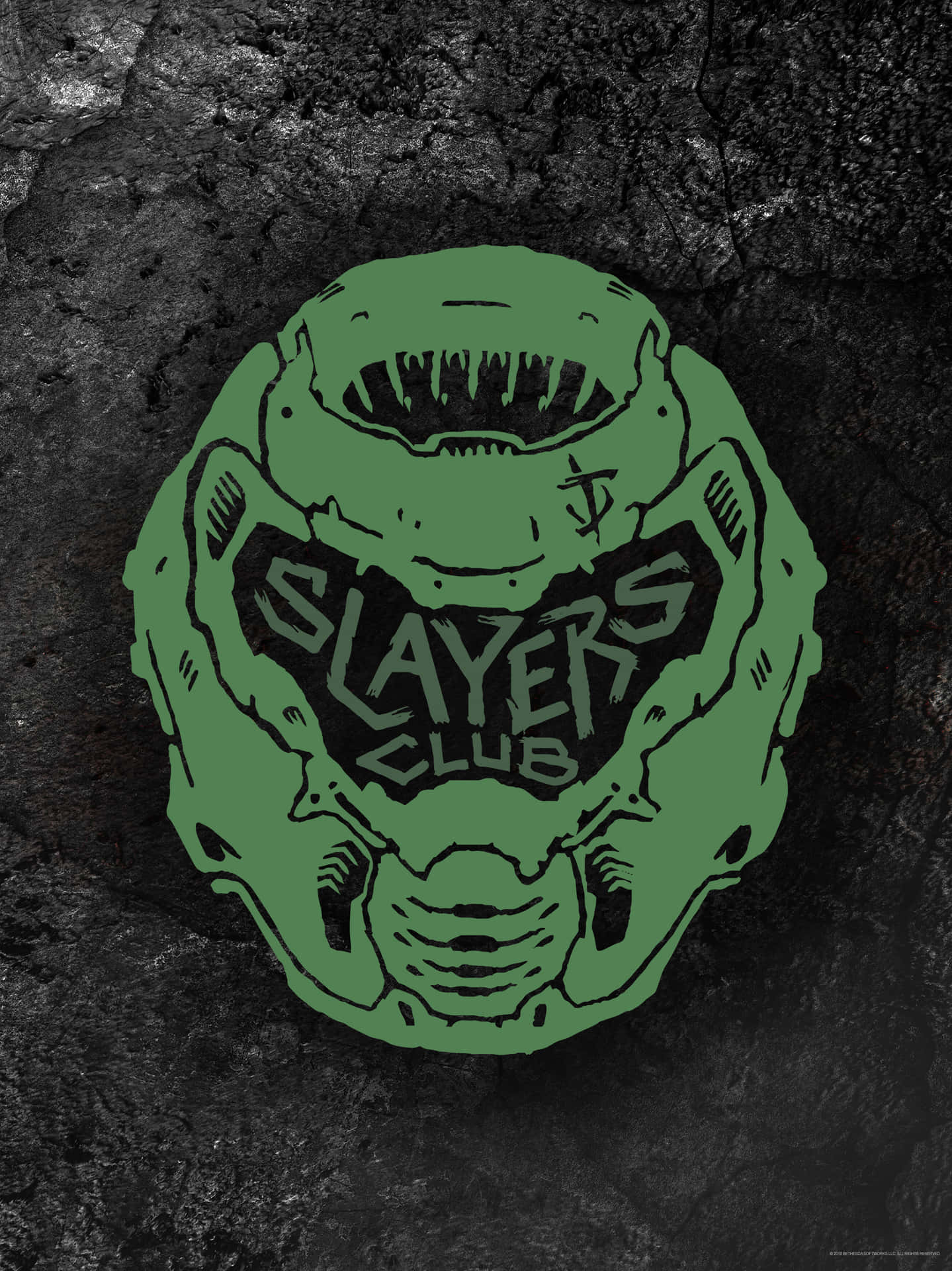 Grøn Slayer Helmet Pixel 3xl Doom Baggrund