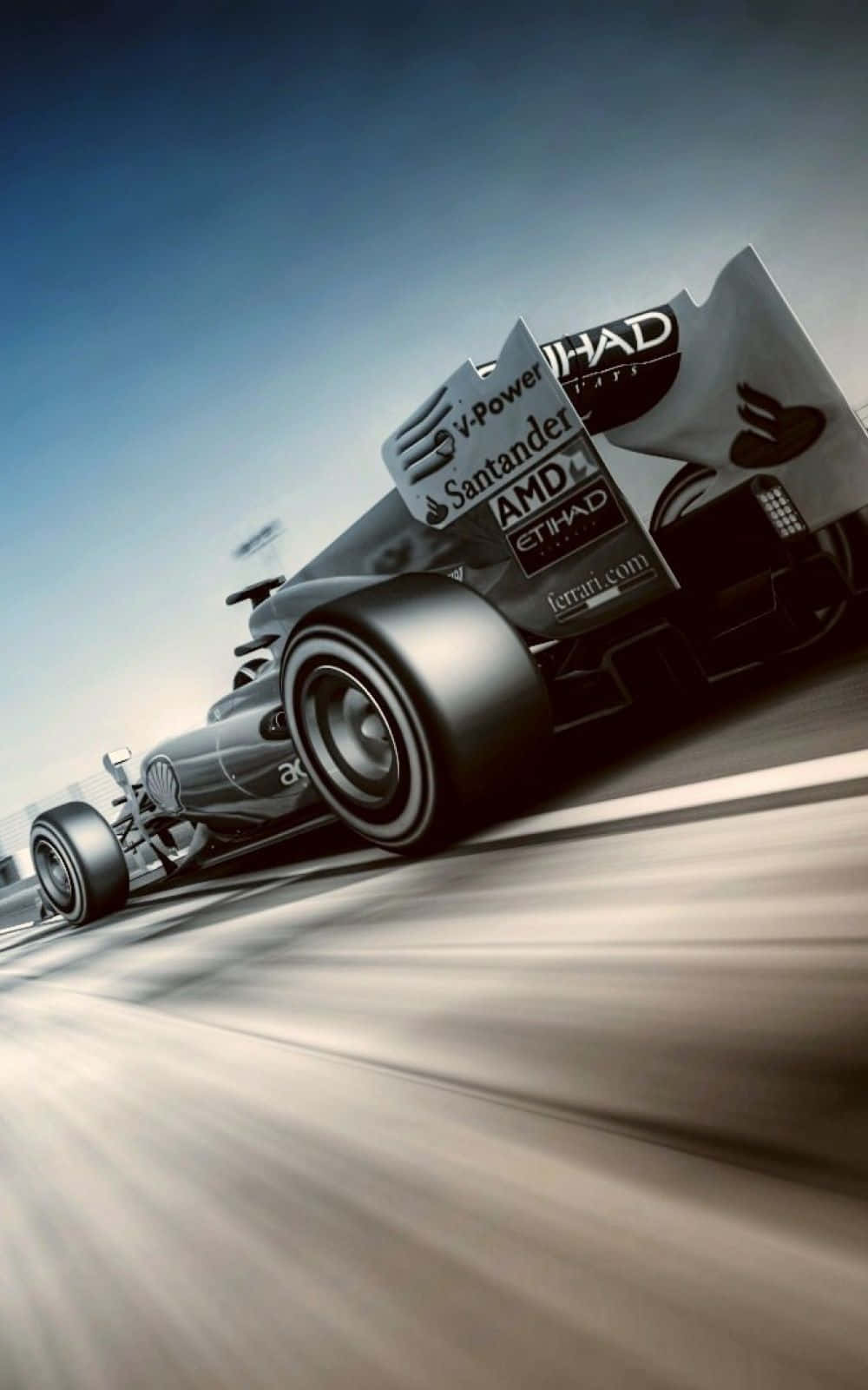 Pixel 3xl F1 2016 Grayscale Ferrari Car Background