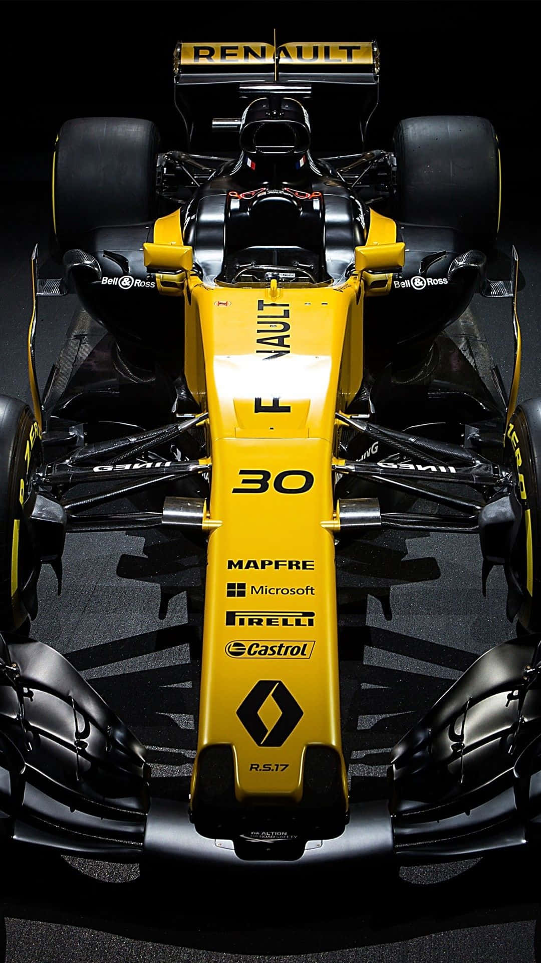 Pixel 3xl F1 2016 Yellow Renault Background