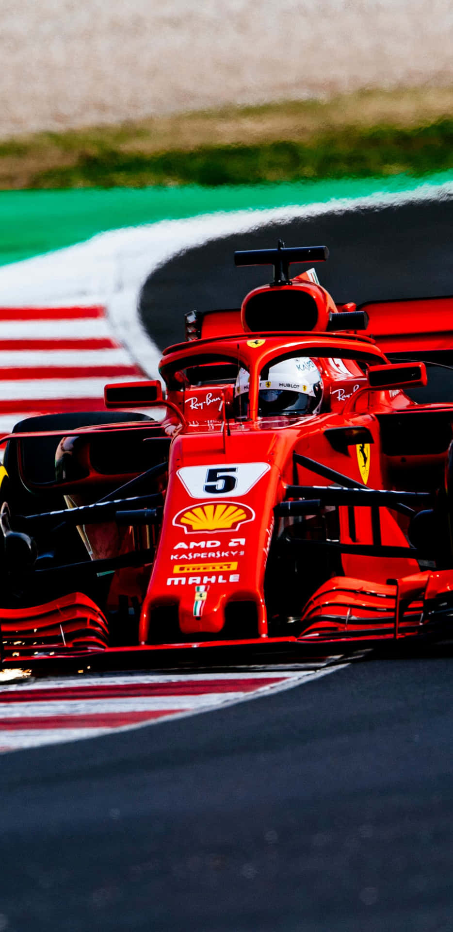 Ferrarirennstrecke Pixel 3xl F1 2018 Hintergrund