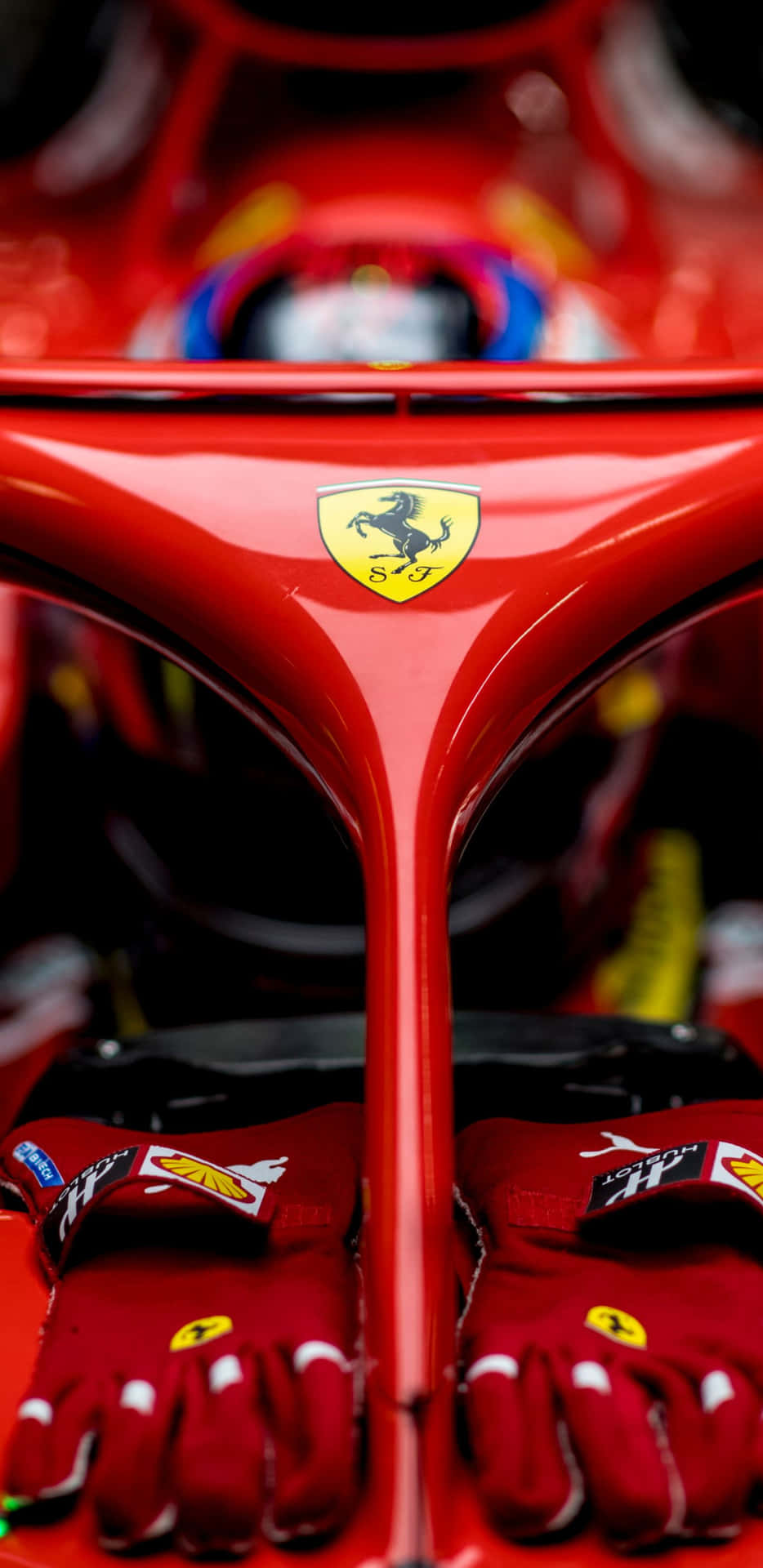 Foto tæt på Ferrari Pixel 3xl F1 2018 baggrund