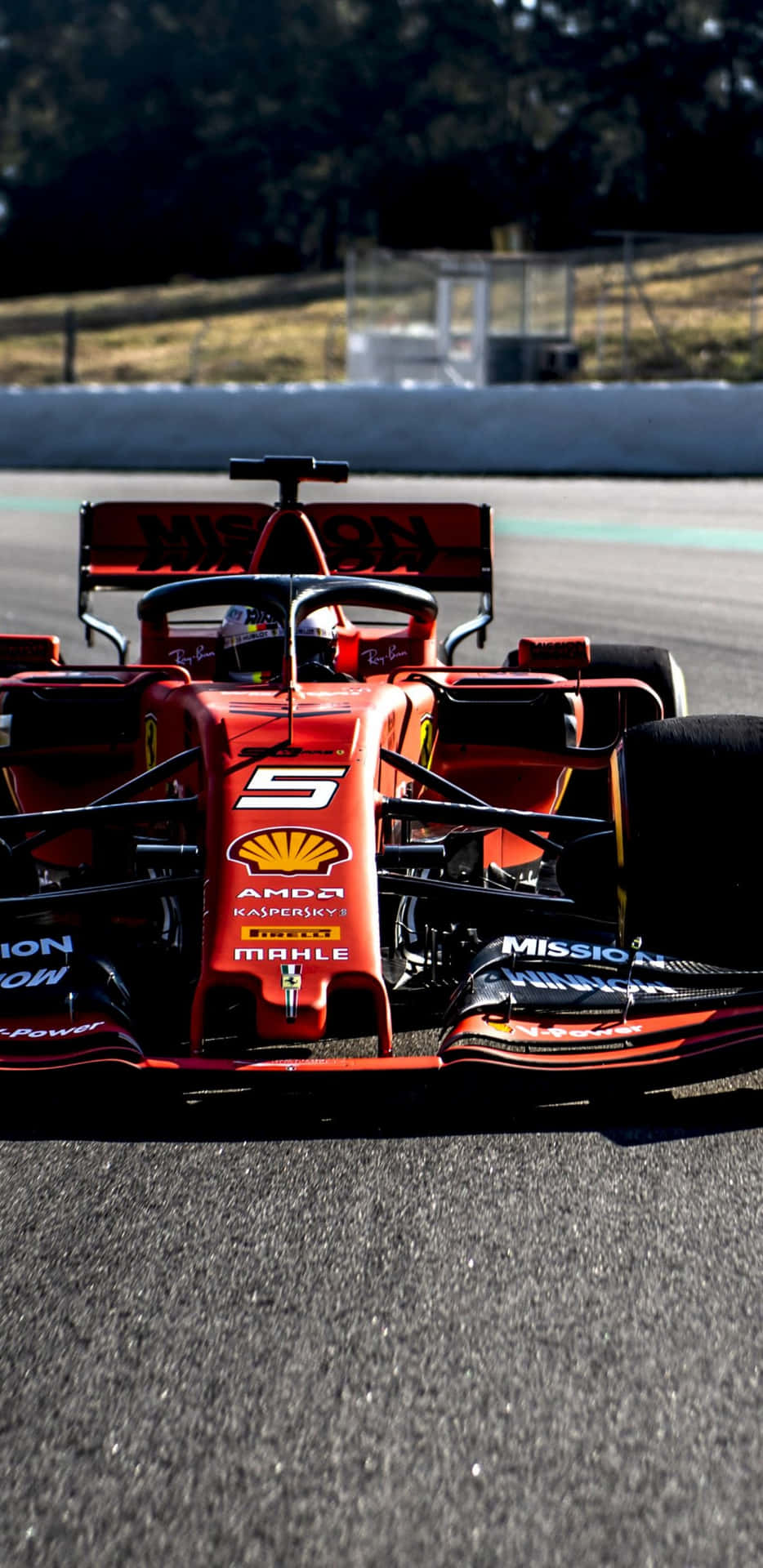 Ferrari F1 Car On A Track
