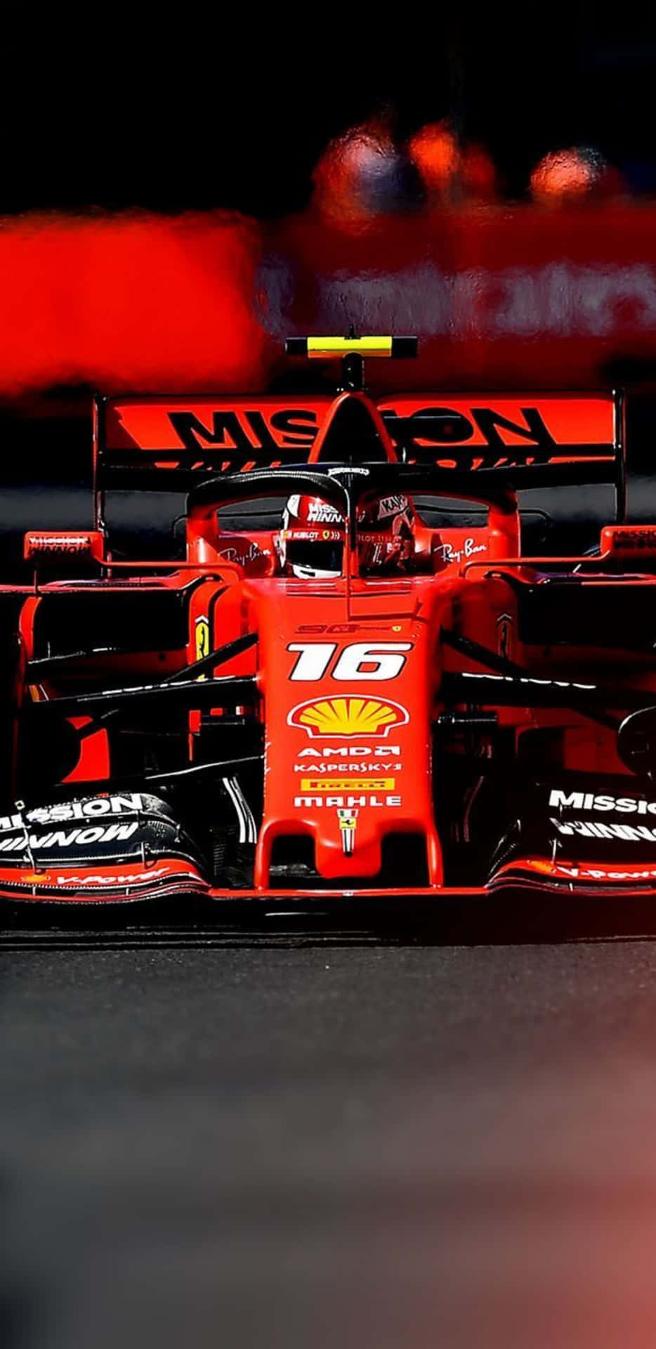 Ferrari F1 Car Driving On A Track